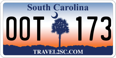 SC license plate OOT173
