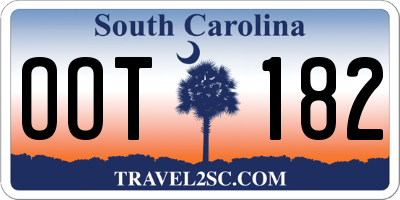SC license plate OOT182