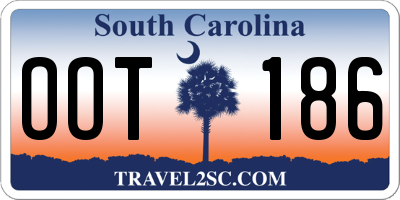 SC license plate OOT186