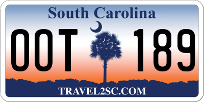 SC license plate OOT189
