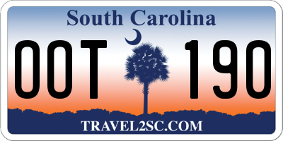 SC license plate OOT190