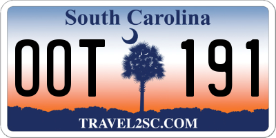 SC license plate OOT191