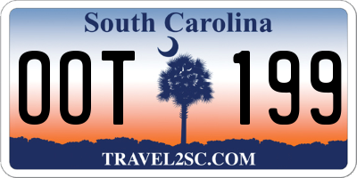 SC license plate OOT199