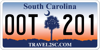 SC license plate OOT201
