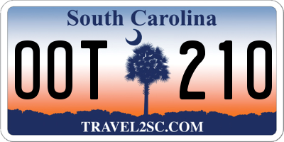 SC license plate OOT210