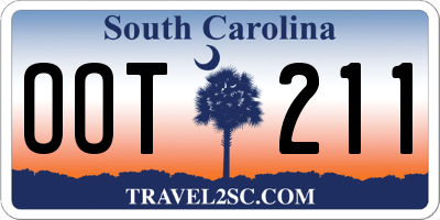 SC license plate OOT211