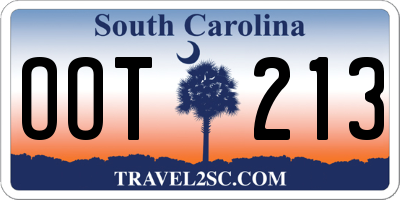 SC license plate OOT213