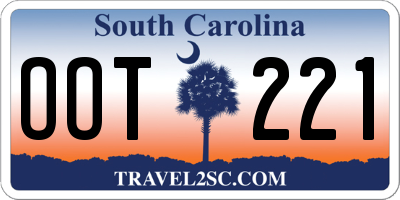 SC license plate OOT221
