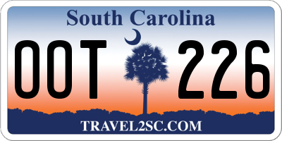 SC license plate OOT226