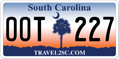 SC license plate OOT227