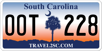 SC license plate OOT228