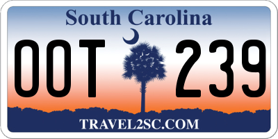 SC license plate OOT239