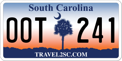 SC license plate OOT241
