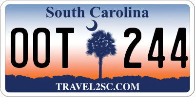 SC license plate OOT244