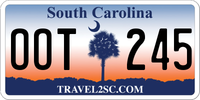 SC license plate OOT245