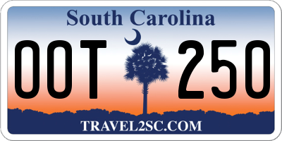SC license plate OOT250