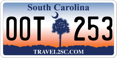 SC license plate OOT253