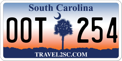 SC license plate OOT254