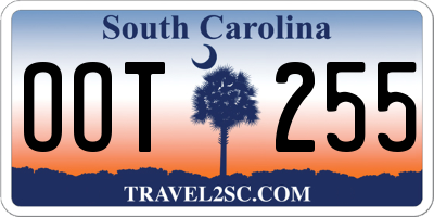 SC license plate OOT255
