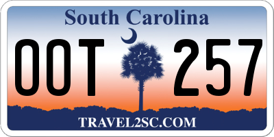 SC license plate OOT257