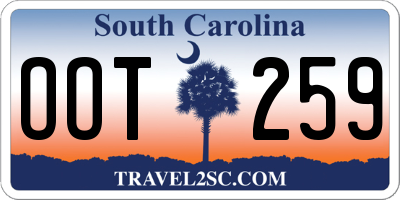 SC license plate OOT259
