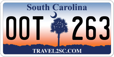 SC license plate OOT263