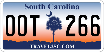 SC license plate OOT266