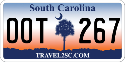 SC license plate OOT267