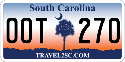 SC license plate OOT270