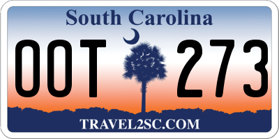 SC license plate OOT273