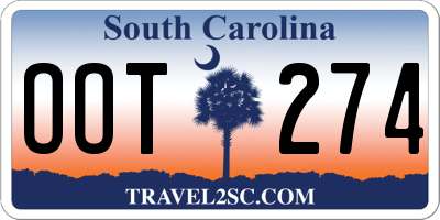 SC license plate OOT274
