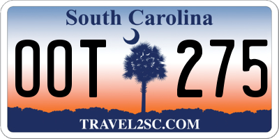 SC license plate OOT275