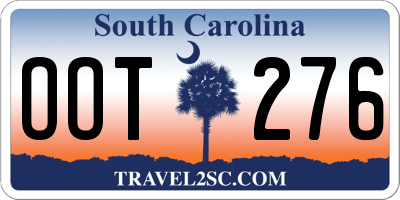 SC license plate OOT276
