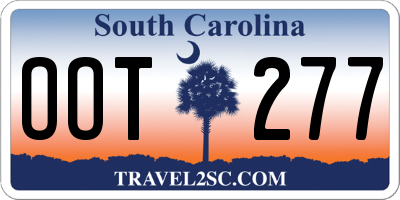 SC license plate OOT277