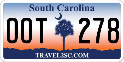SC license plate OOT278