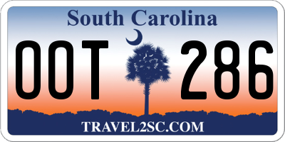 SC license plate OOT286