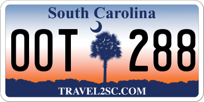 SC license plate OOT288