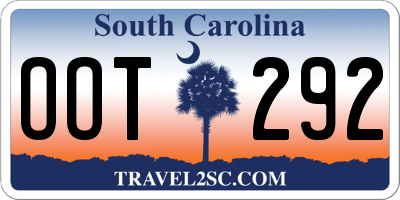 SC license plate OOT292