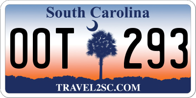 SC license plate OOT293