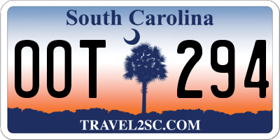 SC license plate OOT294