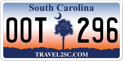 SC license plate OOT296