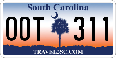 SC license plate OOT311