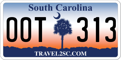 SC license plate OOT313