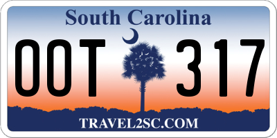 SC license plate OOT317