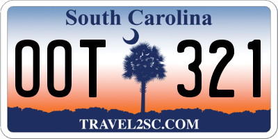 SC license plate OOT321