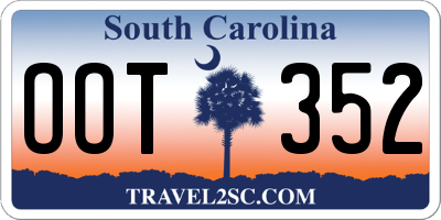 SC license plate OOT352