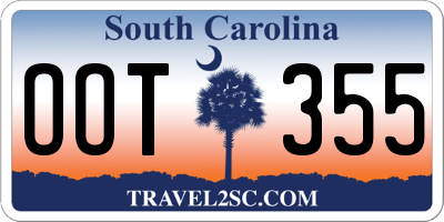 SC license plate OOT355