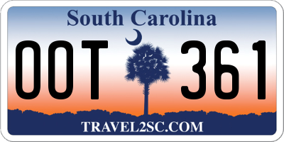 SC license plate OOT361