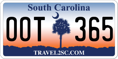 SC license plate OOT365