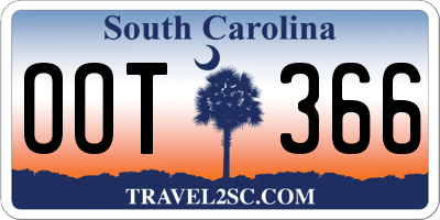 SC license plate OOT366